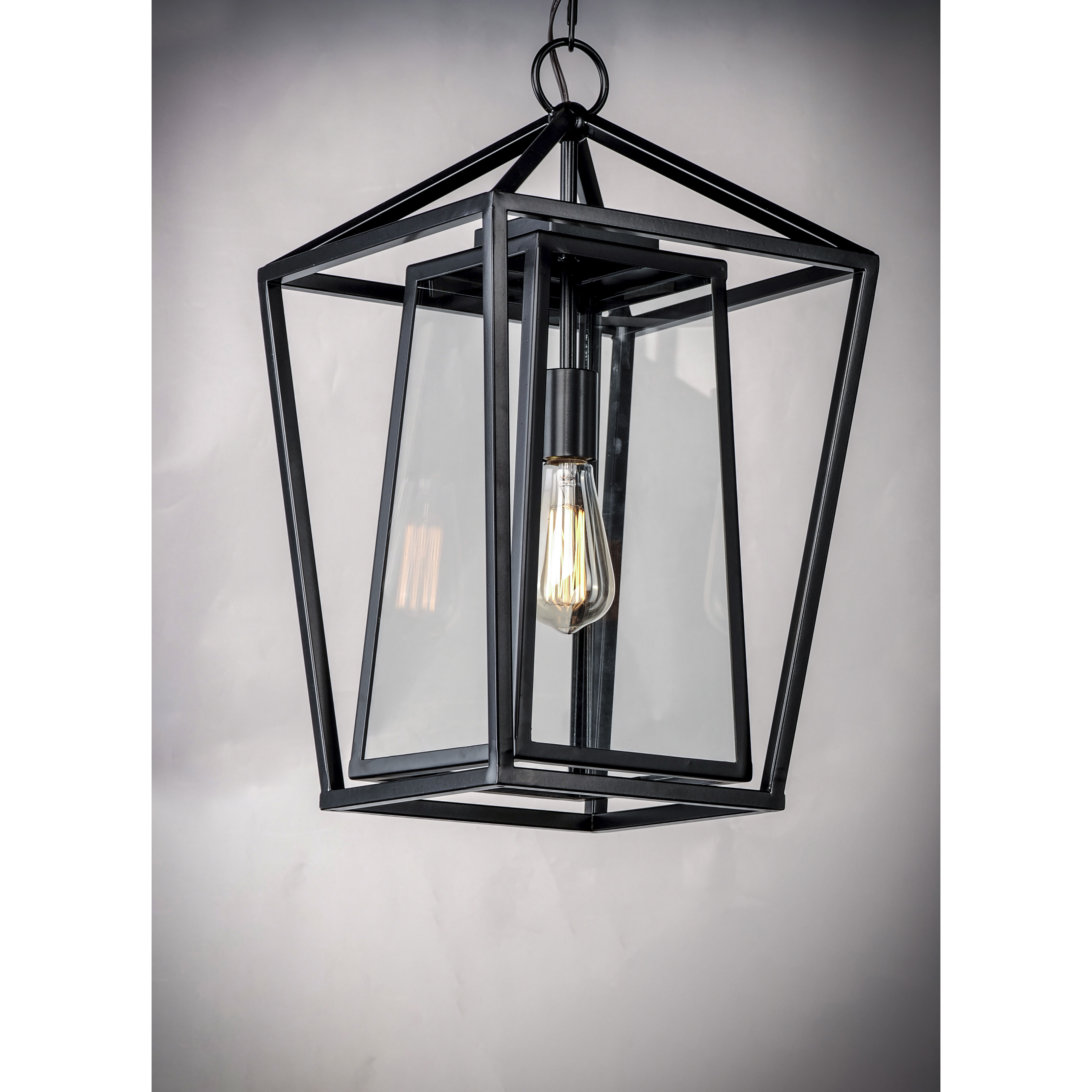 Artisan 1 Light 12 inch Black Outdoor Hanging Lantern