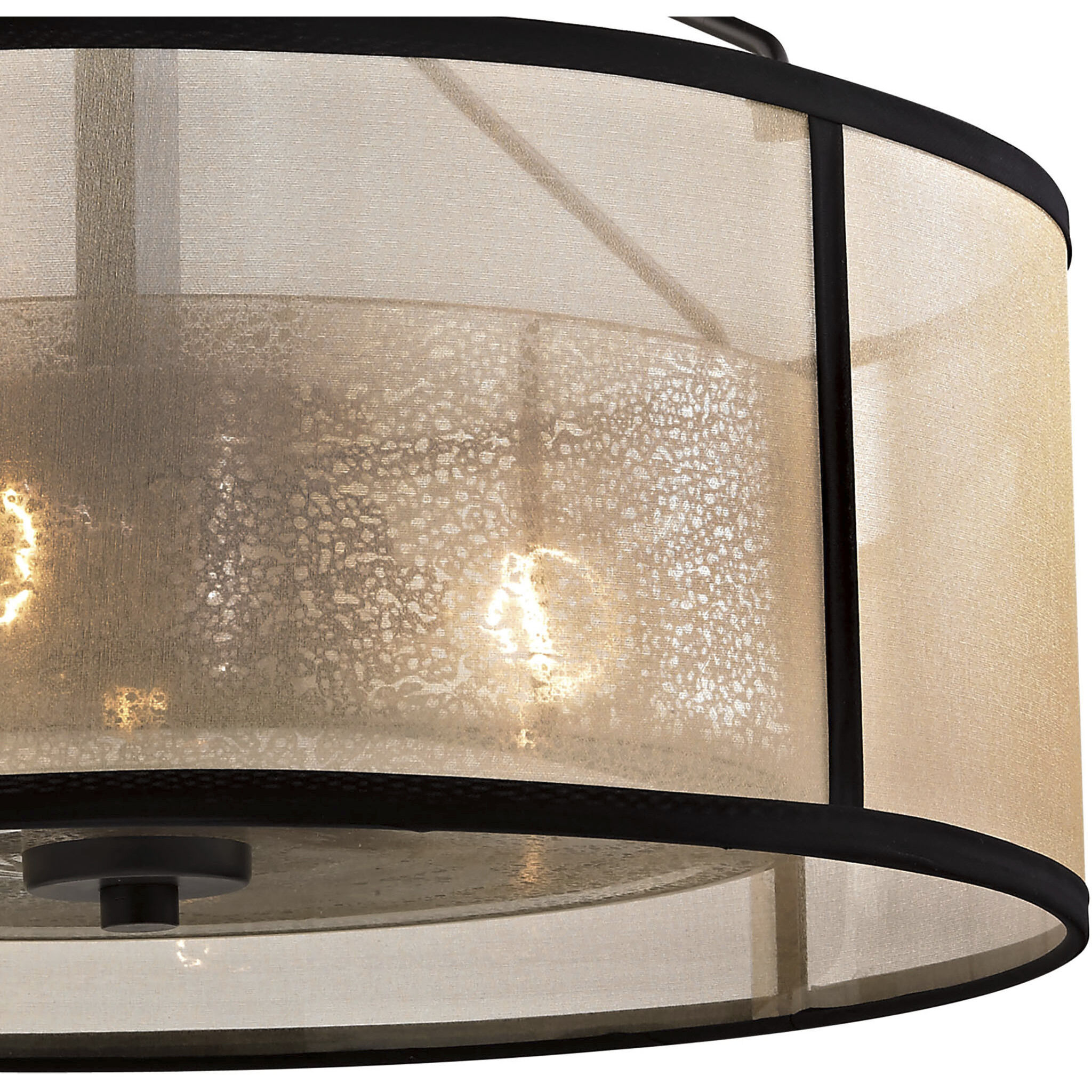 Diffusion 3 Light 18 inch Oil Rubbed Bronze Semi Flush Mount Ceiling Light