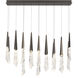 Beyond Solitude LED 9.5 inch Antique Nickel Multi-Light Pendant Ceiling Light, Square Canopy