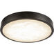 Alora Mood Evelyn 7.25 inch Matte Black and Alabaster Flush Mount Ceiling Light