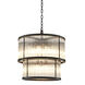 Pasadena 9 Light 21.65 inch Bronze Highlight and Vintage Glass Chandelier Ceiling Light