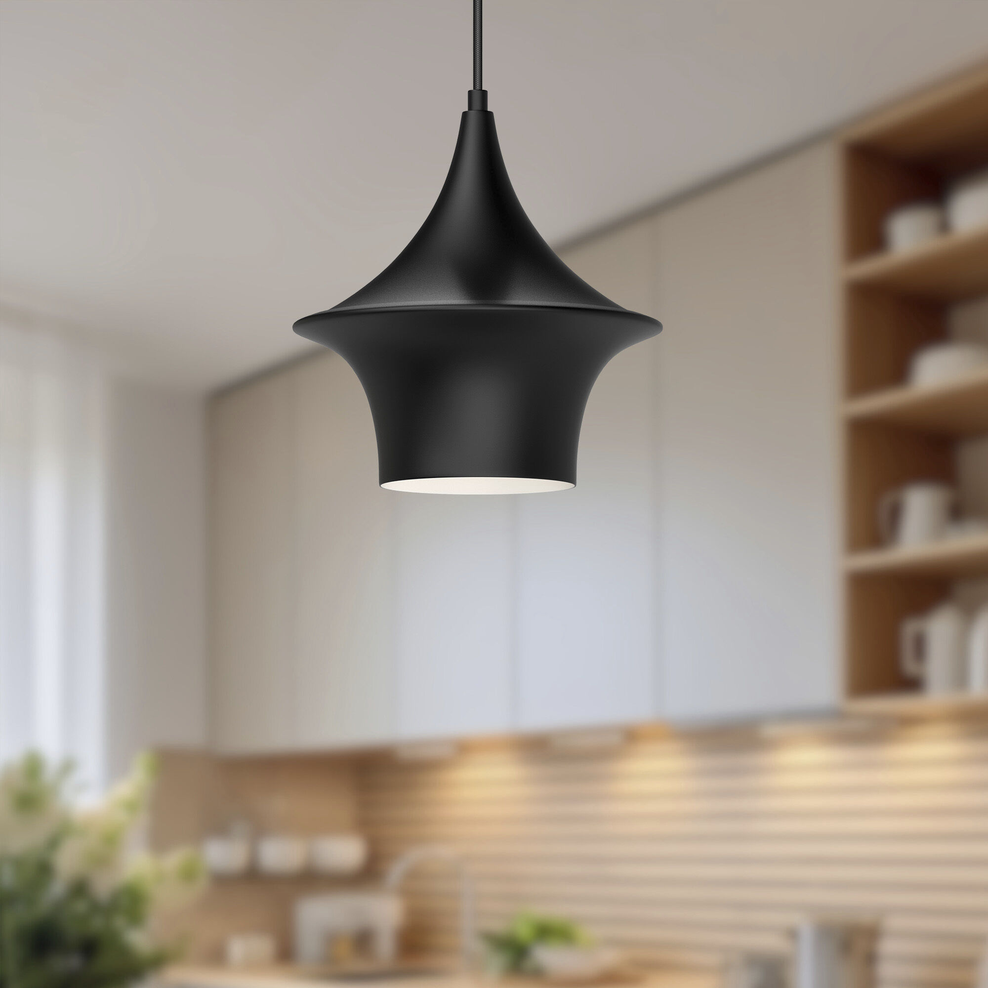 Alora Mood Emiko Pendant Ceiling Light in Matte Black