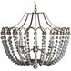 Peggy 6 Light 28.75 inch Champagne Silver / Dove White Chandelier Ceiling Light