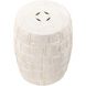 Cambeck 18 inch Off White Glazed Accent Stool
