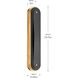 Tauri LED 5.25 inch Lacquered Brass Wall Sconce Wall Light