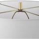 Saylor 27.5 inch 150.00 watt Satin White Glaze with Brass and Crystal Table Lamp Portable Light