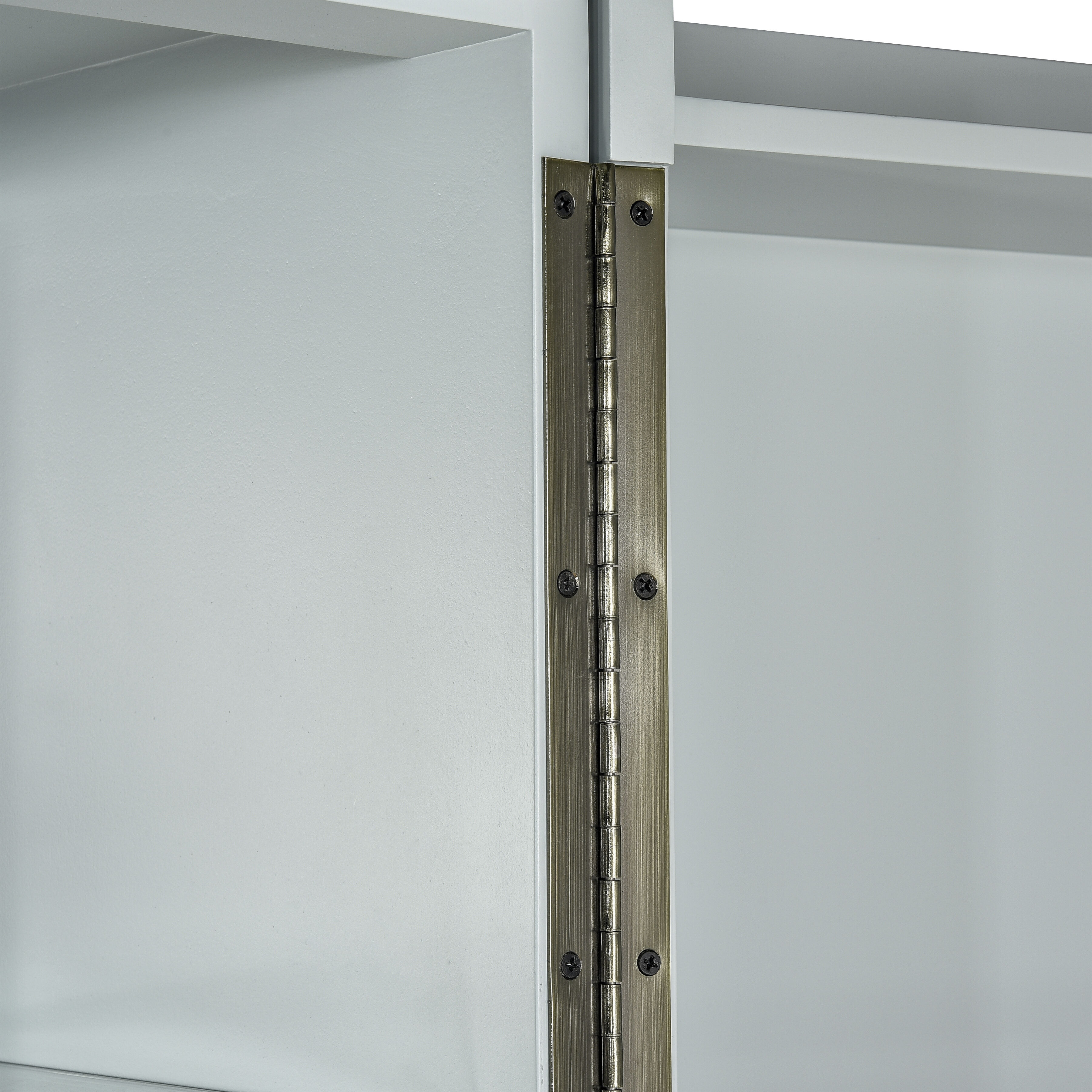 Gabe Light Blue with Brass Bar Cabinet