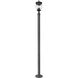 Davina 3 Light 94 inch Black Outdoor Post Mounted Fixture in G9