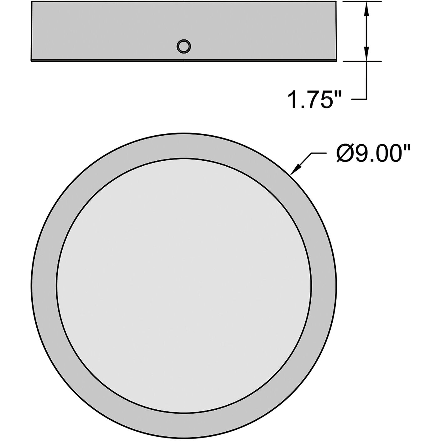 ModPLUS LED 9 inch White Flush Mount Ceiling Light, Round