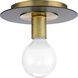 Trimble 1 Light 8 inch Brushed Bronze Flush Mount Ceiling Light, Design Series