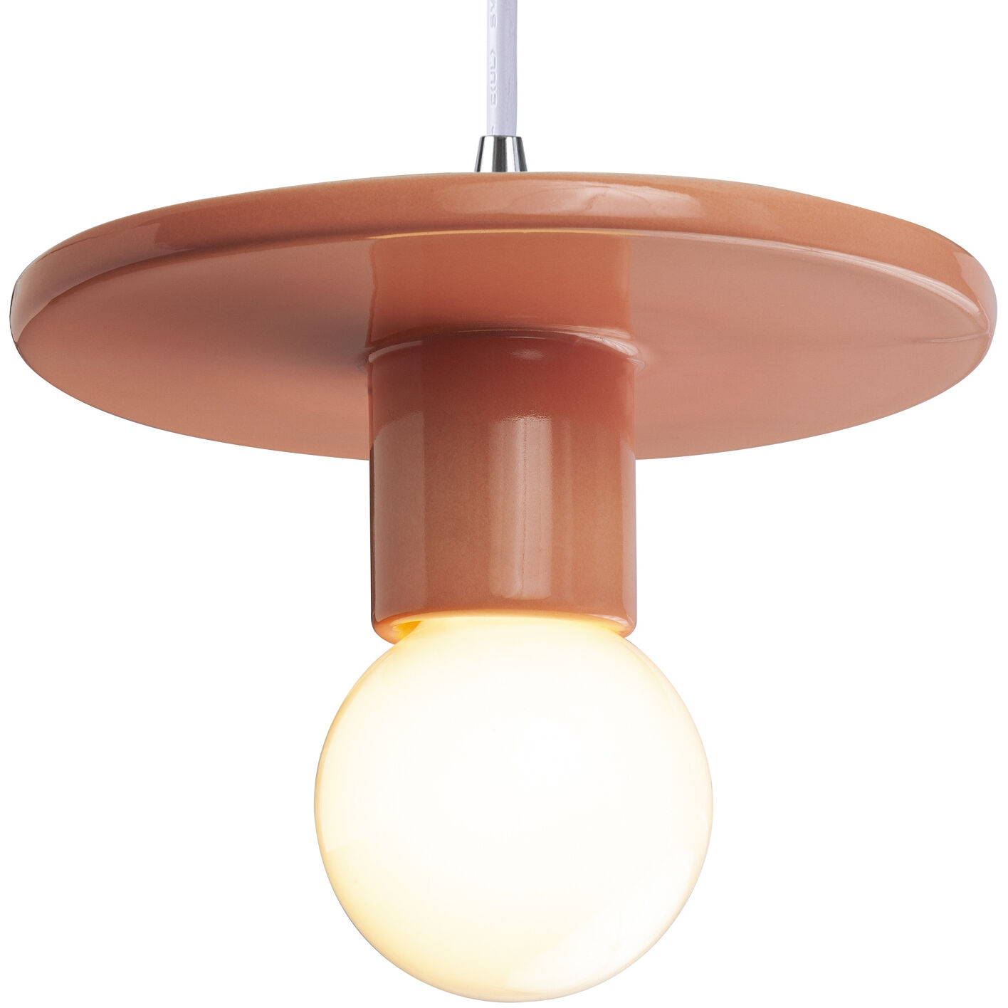 Radiance Collection 1 Light 8 inch Gloss Blush Pendant Ceiling Light