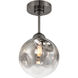Neveh 1 Light 8 inch Gun Metal Semi Flush Ceiling Light