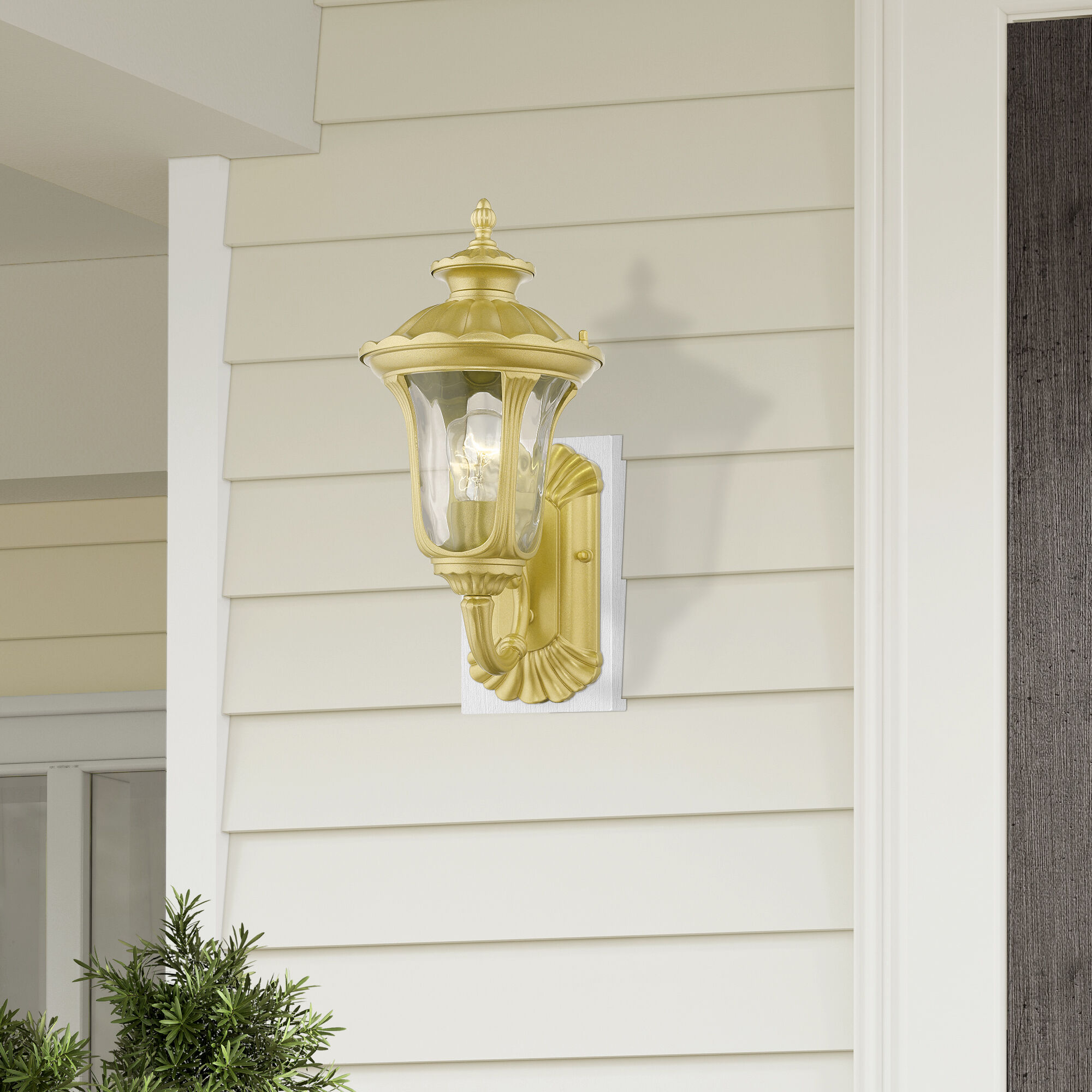Oxford 1 Light 14.5 inch Soft Gold Outdoor Wall Lantern, Small