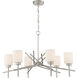 Cadence 6 Light 31.75 inch Satin Nickel Chandelier Ceiling Light
