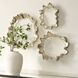 Ripple Effect Silver Leaf Wall Art, Set of 3