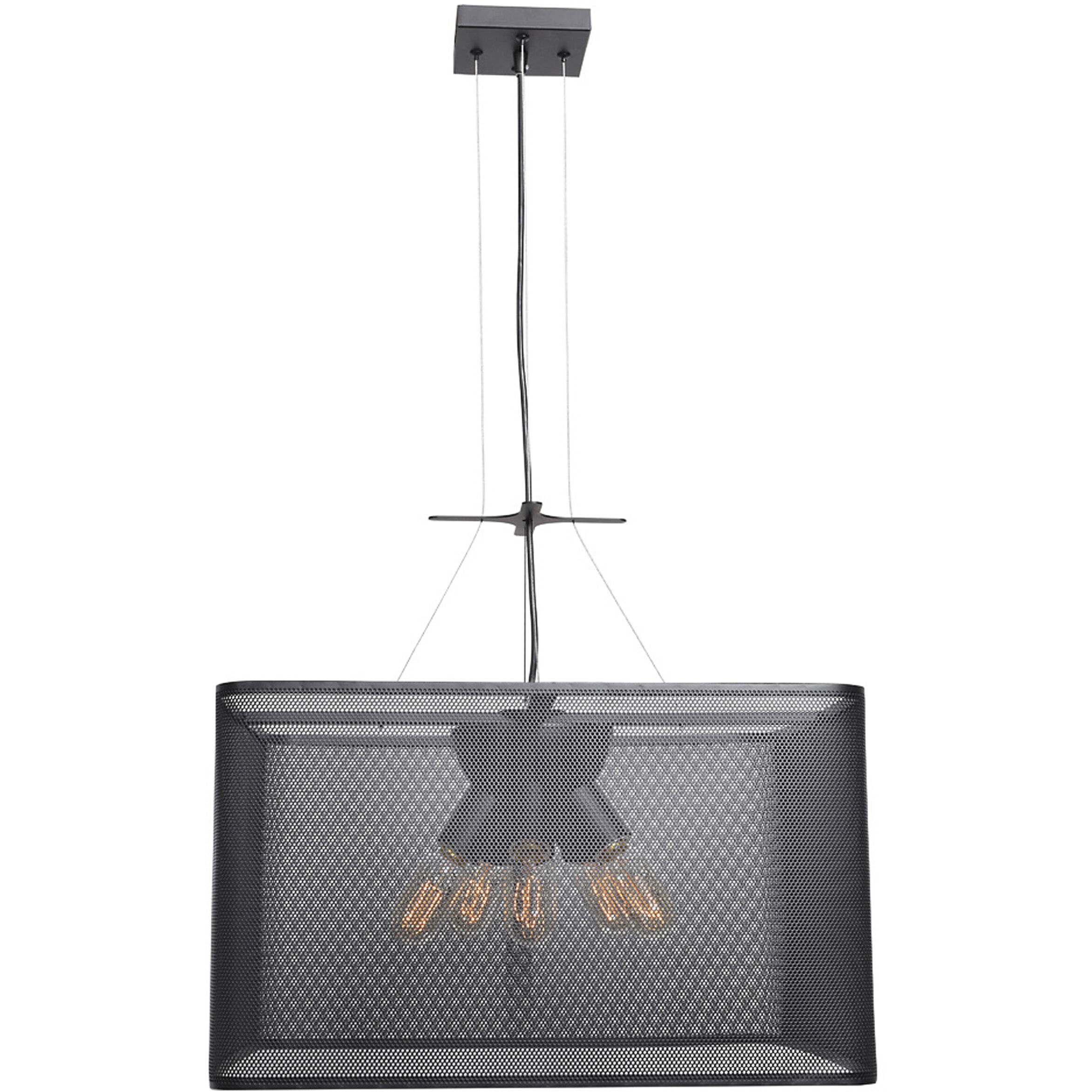 Epic 5 Light 20 inch Black Pendant Ceiling Light