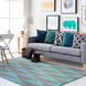 Hilda 132 X 96 inch Teal Indoor Area Rug, Rectangle