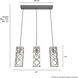 Gablecrest 3 Light 5 inch Distressed White Linear Cluster Pendant Ceiling Light