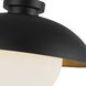 Alora Mood Rubio 1 Light 16 inch Matte Black/Opal Matte Glass Flush Mount Ceiling Light