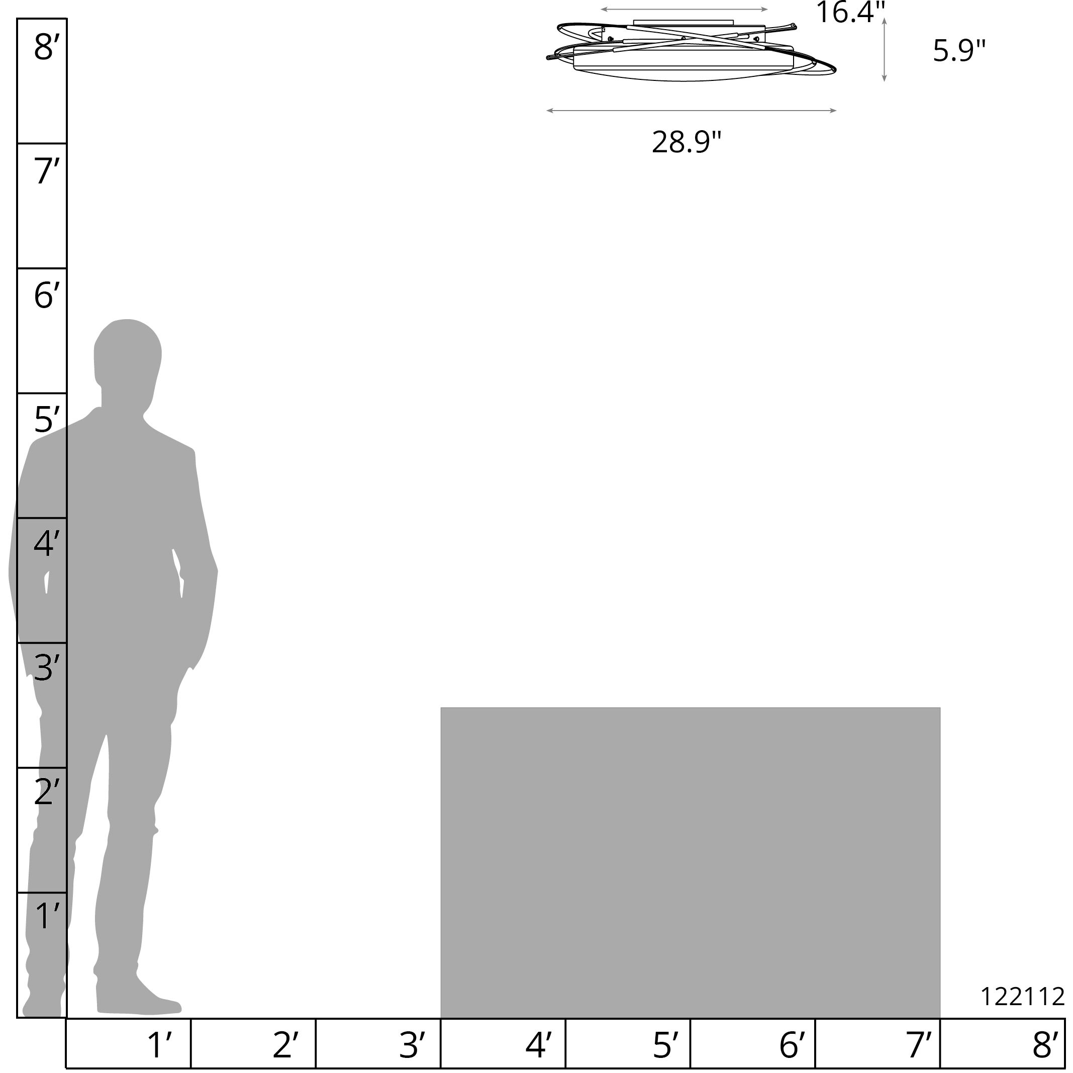 Nova LED 28.9 inch Oil Rubbed Bronze Flush Mount Ceiling Light