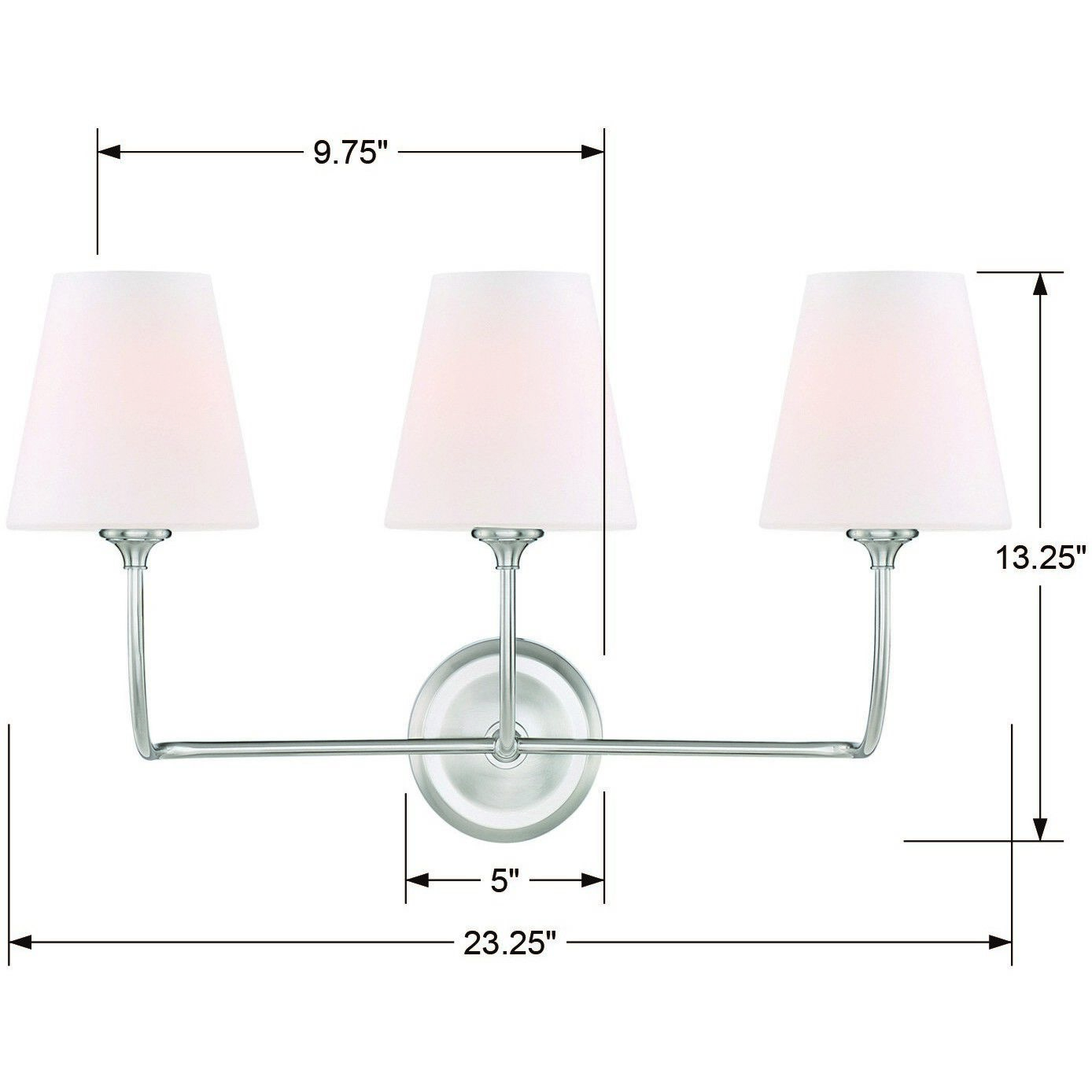 Sylvan Bath Vanity Light Wall Light in Brushed Nickel