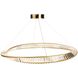 Stella LED 39.5 inch Brushed Brass Pendant Ceiling Light in Black and Brass