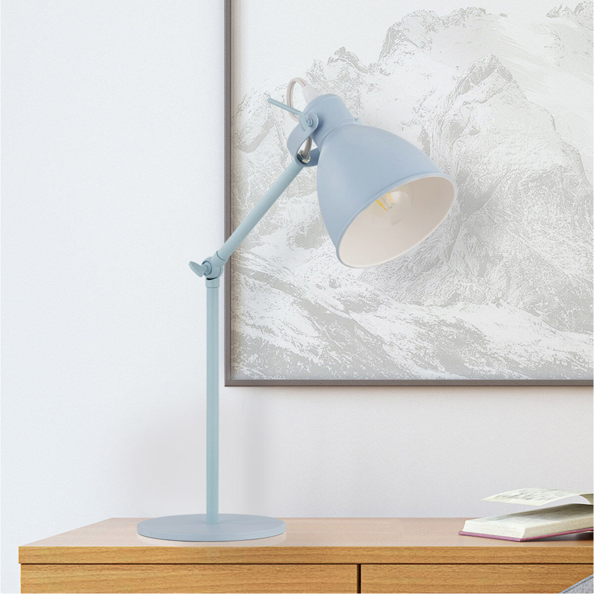 Priddy 17.05 inch 40.00 watt Pastel Light Blue Desk Lamp Portable Light