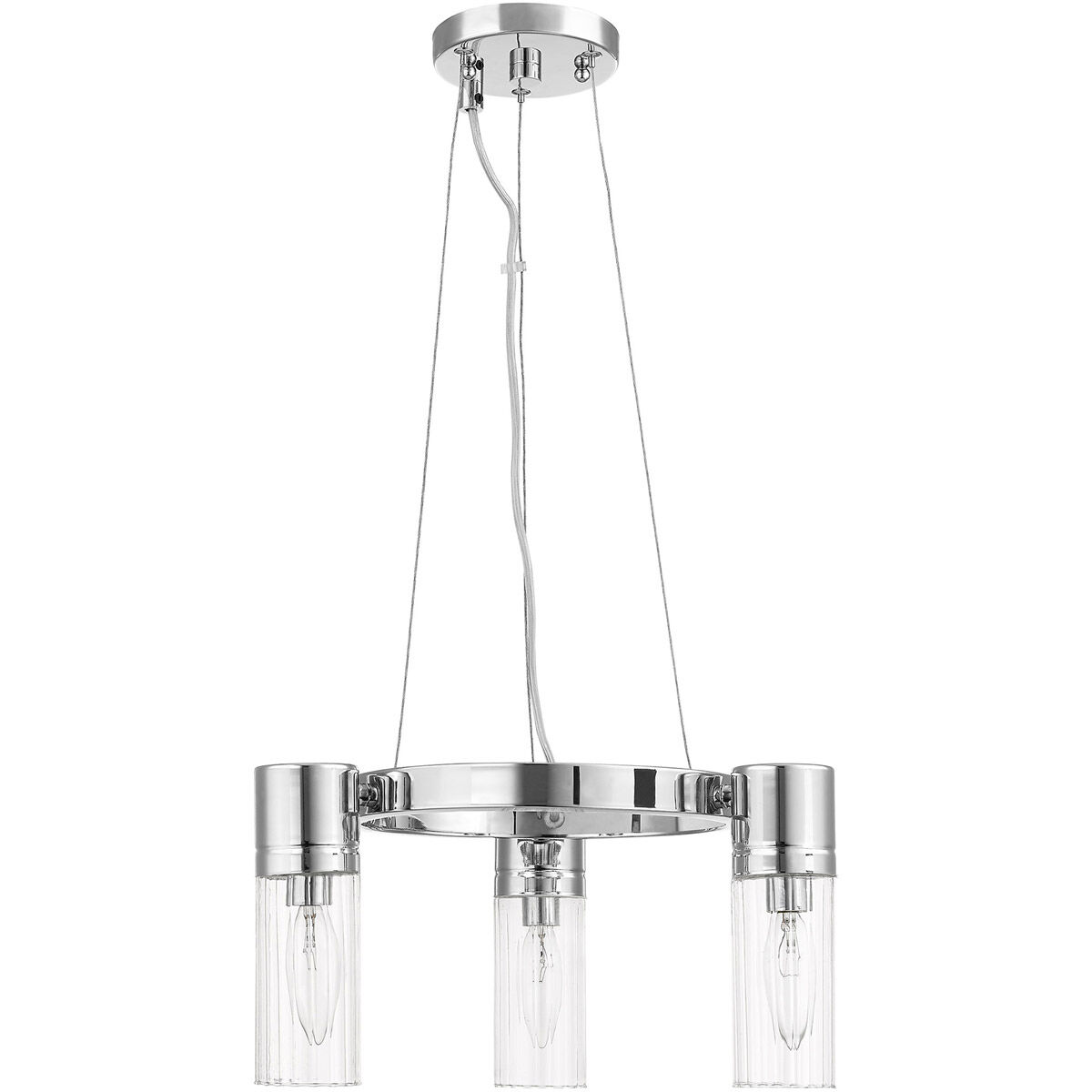 Midtown 3 Light 14.75 inch Polished Chrome Mini Chandelier Ceiling Light