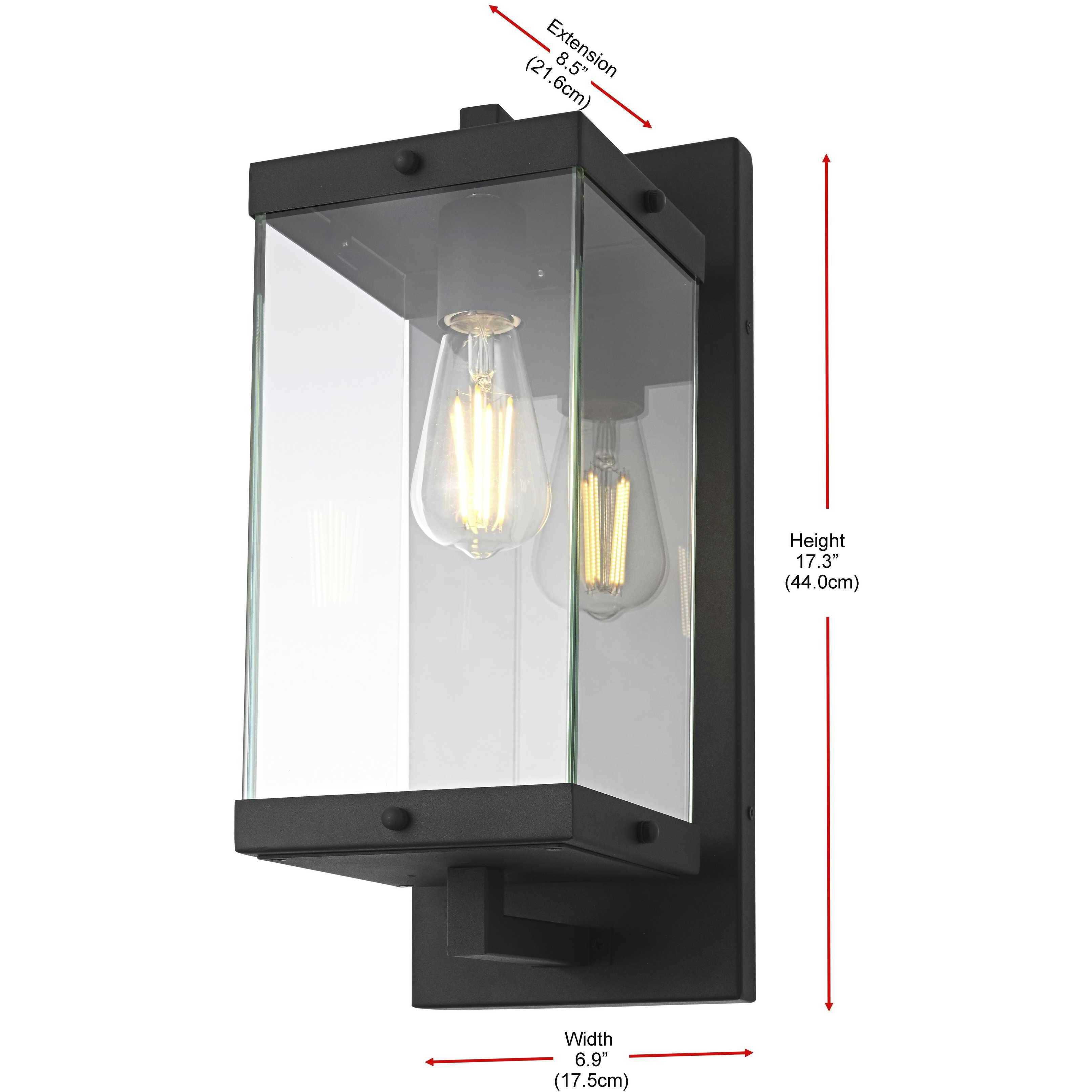 Julien 1 Light 17 inch Black Outdoor Wall Sconce