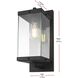 Julien 1 Light 17 inch Black Outdoor Wall Sconce