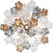 Addis 6 Light 19.75 inch Polished Chrome Chandelier Ceiling Light in Tronchi Glass Autumn