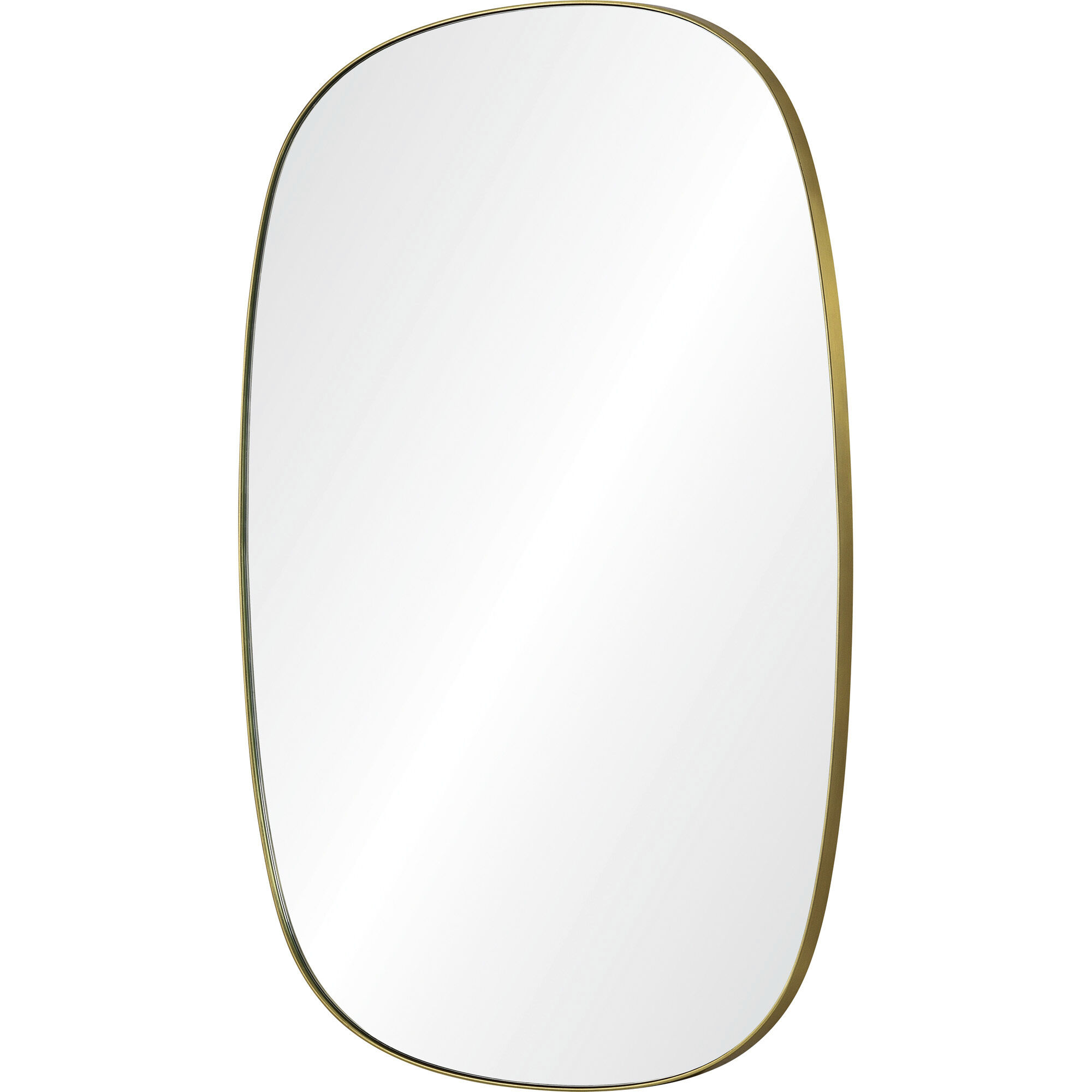 Gallegos 36 X 24 inch Brushed Brass and Clear Mirror