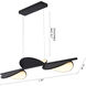 Canada LED 13 inch Black Pendant Ceiling Light