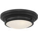 Transitional 2 Light 13 inch Matte Black Flush Mount Ceiling Light