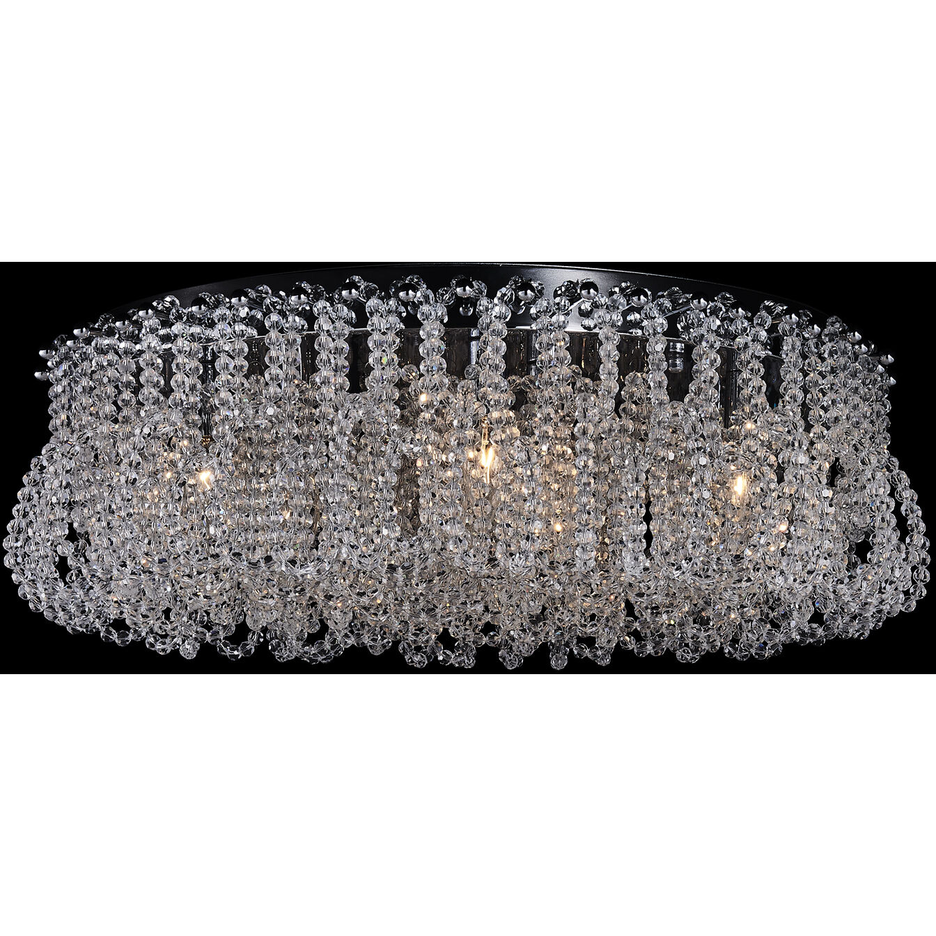 Loop 9 Light 24 inch Polished Chrome Flush Mount Ceiling Light