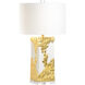Tetris 22 inch 100.00 watt White/Cream and Gold Table Lamp Portable Light