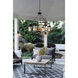 Open Air Lakehouse 6 Light 42 inch Aged Zinc with Driftwood Gray Outdoor Hanging in Non-LED, Estate Series