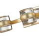 Splash LED 18.25 inch Gold Leaf Bath And Vanity Wall Light, Clear Pressed Glass