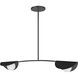 Emma 2 Light 34 inch Matte Black Horizontal Pendant Ceiling Light