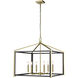 Wiscoy 6 Light 24 inch Brushed Satin Brass Chandelier Ceiling Light