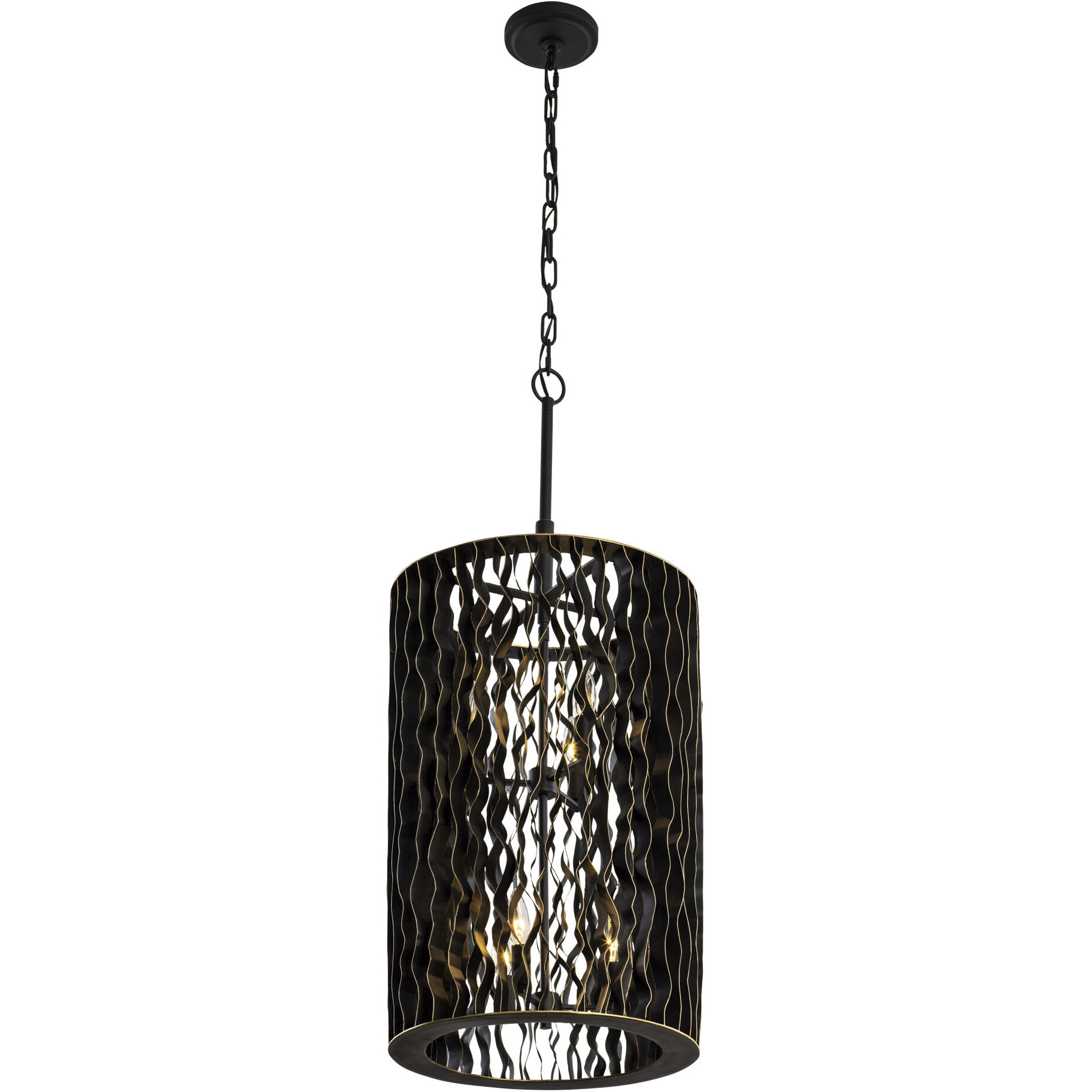 Estela 6 Light 16 inch Matte Black Foyer Ceiling Light, Smithsonian Collaboration