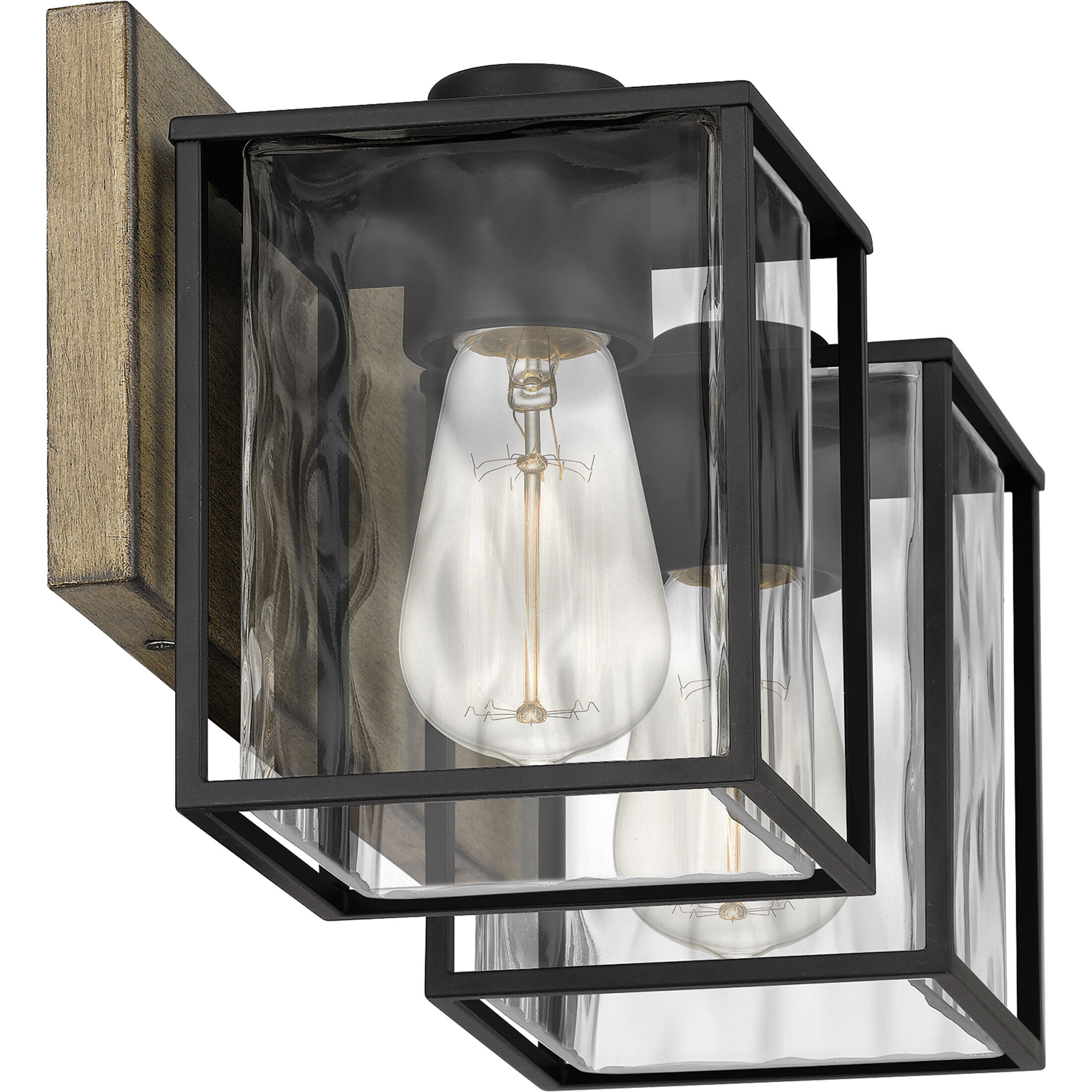 Holsten 2 Light 15 inch Matte Black Bath Light Wall Light, Medium