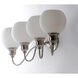 Ballord 4 Light 31 inch Satin Nickel Bath Vanity Wall Light in Satin White