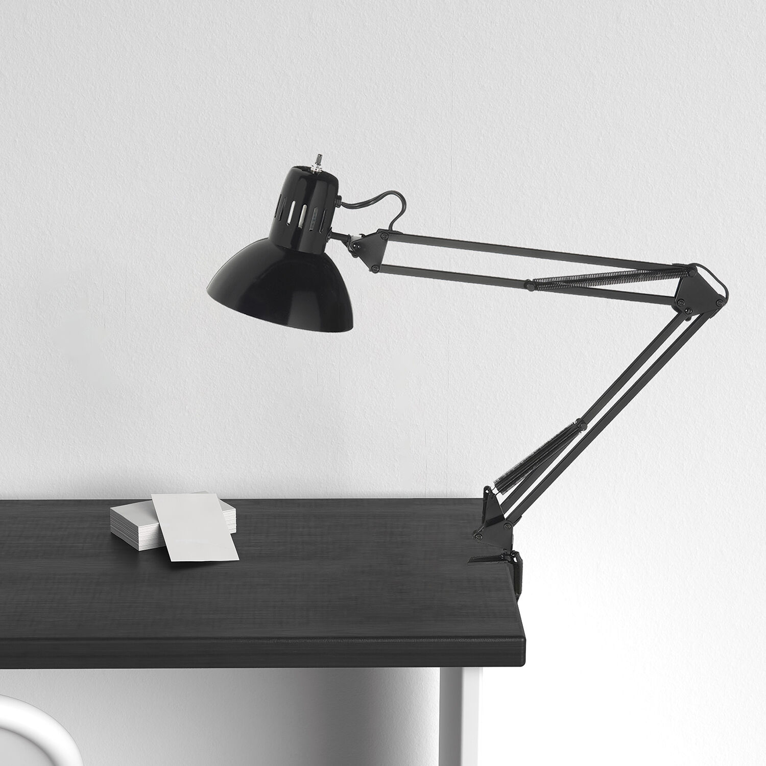 Working/Task Lamps 36 inch 100.00 watt Black Task Table Lamp Portable Light, Spring Balanced Arms