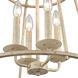 Ellisville 4 Light 17.25 inch Antique Cream Chandelier Ceiling Light