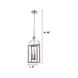 Montrose 3 Light 9 inch Acacia Wood and Brushed Nickel Foyer Pendant Ceiling Light