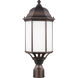 Sevier 1 Light 22.13 inch Antique Bronze Outdoor Post Lantern, Large