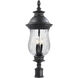 Newport 4 Light 33 inch Heritage Outdoor Post Mount Lantern, Great Outdoors