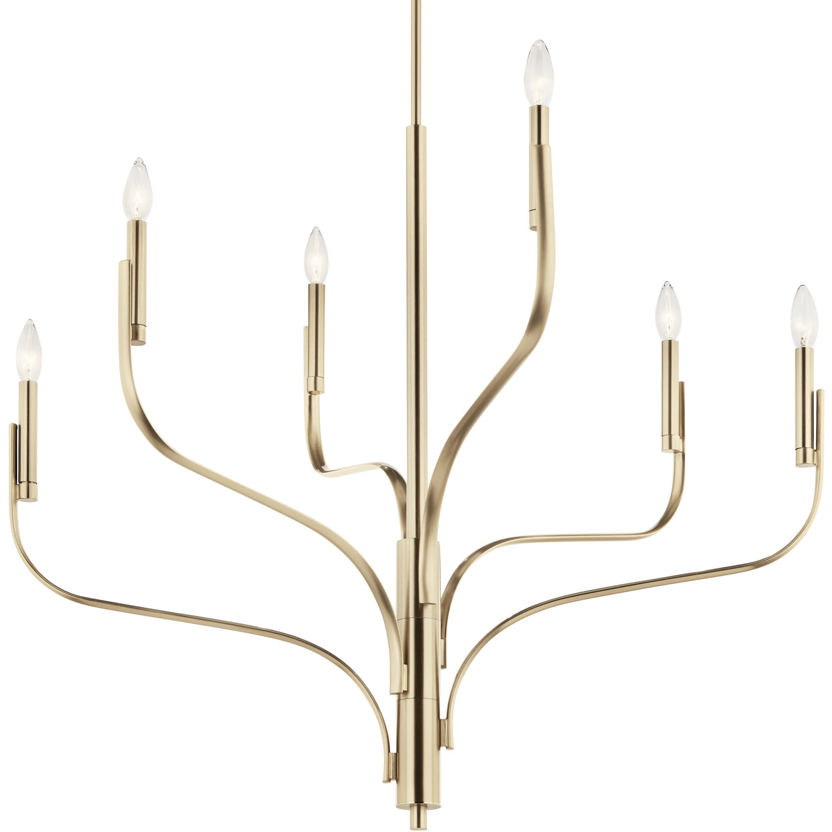 Livadia 6 Light Champagne Bronze Chandelier Ceiling Light, 1 Tier Medium