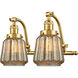 Franklin Restoration Chatham 2 Light 18 inch Satin Gold Bath Vanity Light Wall Light in Mercury Glass, Franklin Restoration